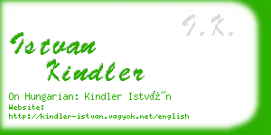 istvan kindler business card